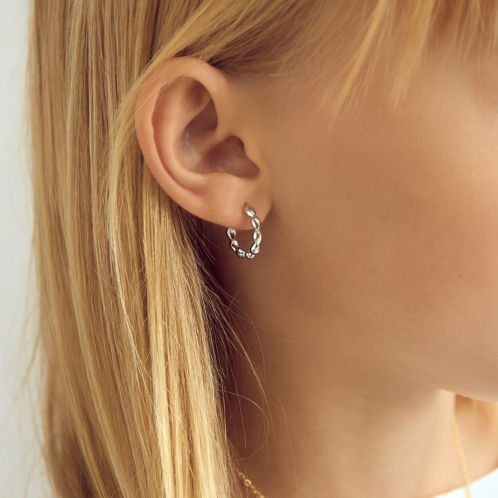 Solbjørg Øreringe - Sølvbelagt