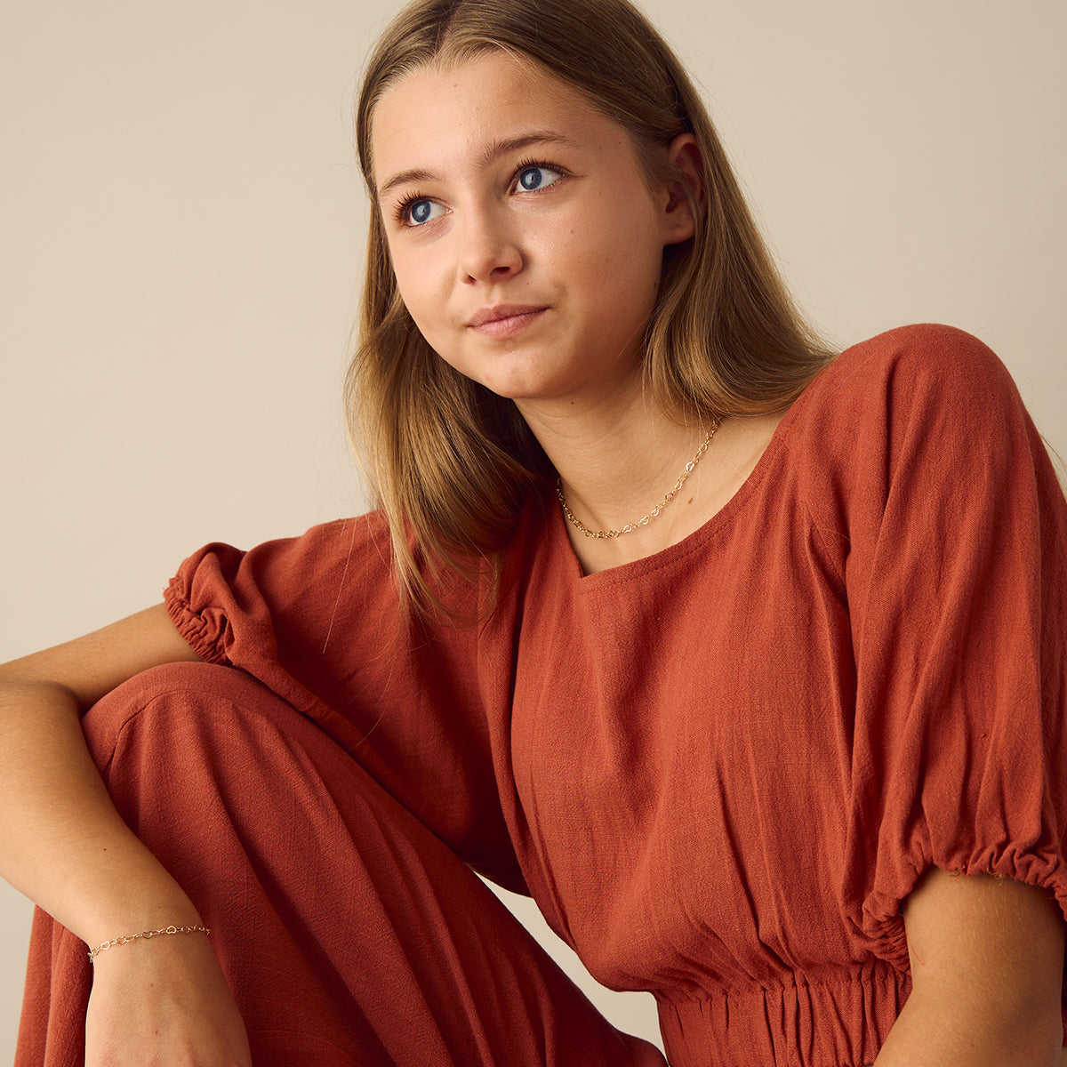 Anemone Smykkesæt - Anemone Armbånd / Anemone Halskæde - 18 karat forgyldt