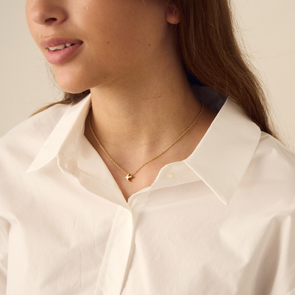 Magnolia Halskæde - Sølvbelagt