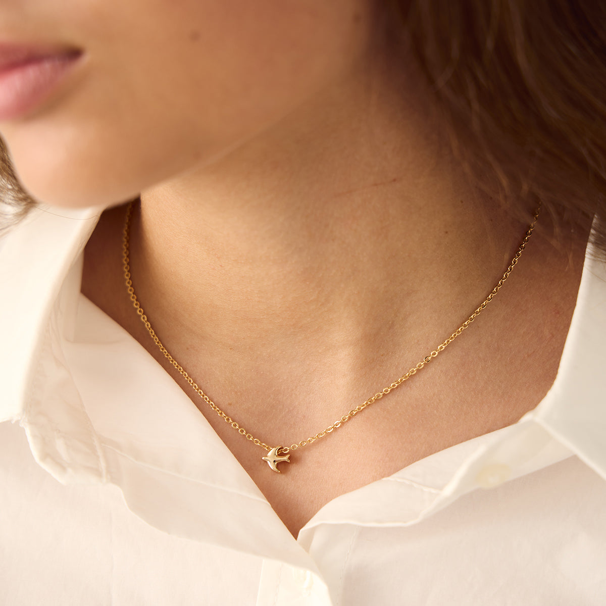 Magnolia Halskæde - Sølvbelagt