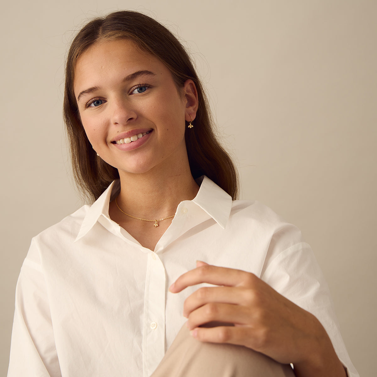 Sommer Smykkesæt - Sommer Øreringe / Sommer Halskæde - 18 karat forgyldt