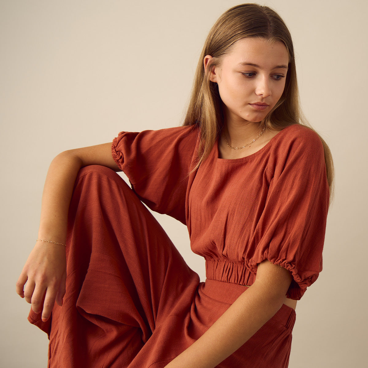 Anemone Smykkesæt - Anemone Armbånd / Anemone Halskæde - 18 karat forgyldt