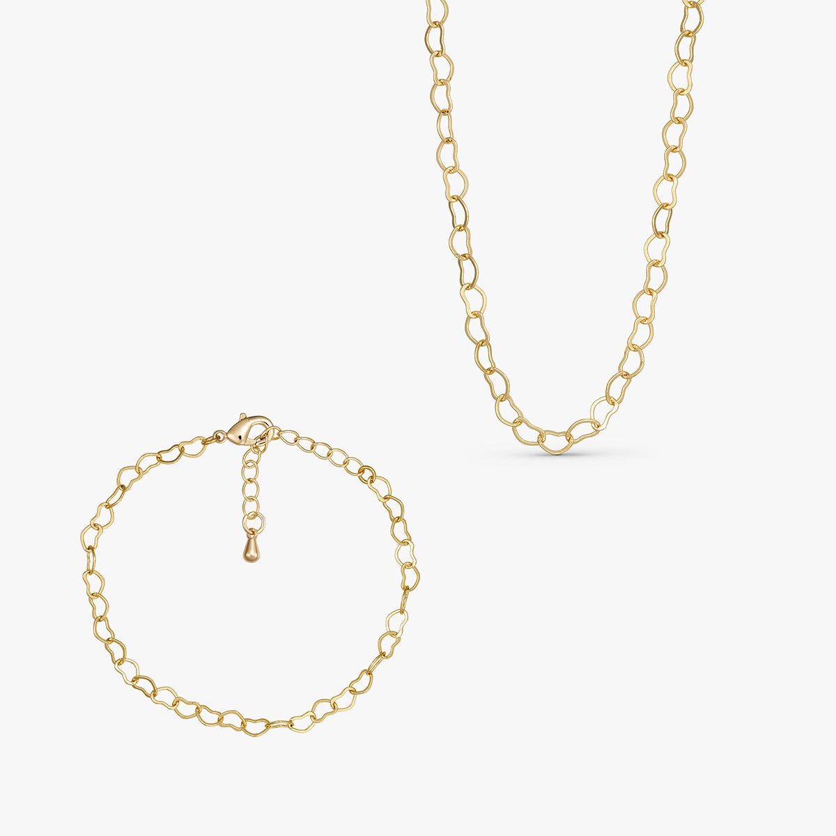 Anemone Smykkesæt - Anemone Armbånd / Anemone Halskæde - 18 karat forgyldt